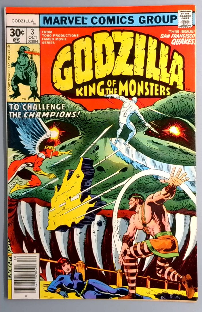 Godzilla #3 VF+ Marvel 1977