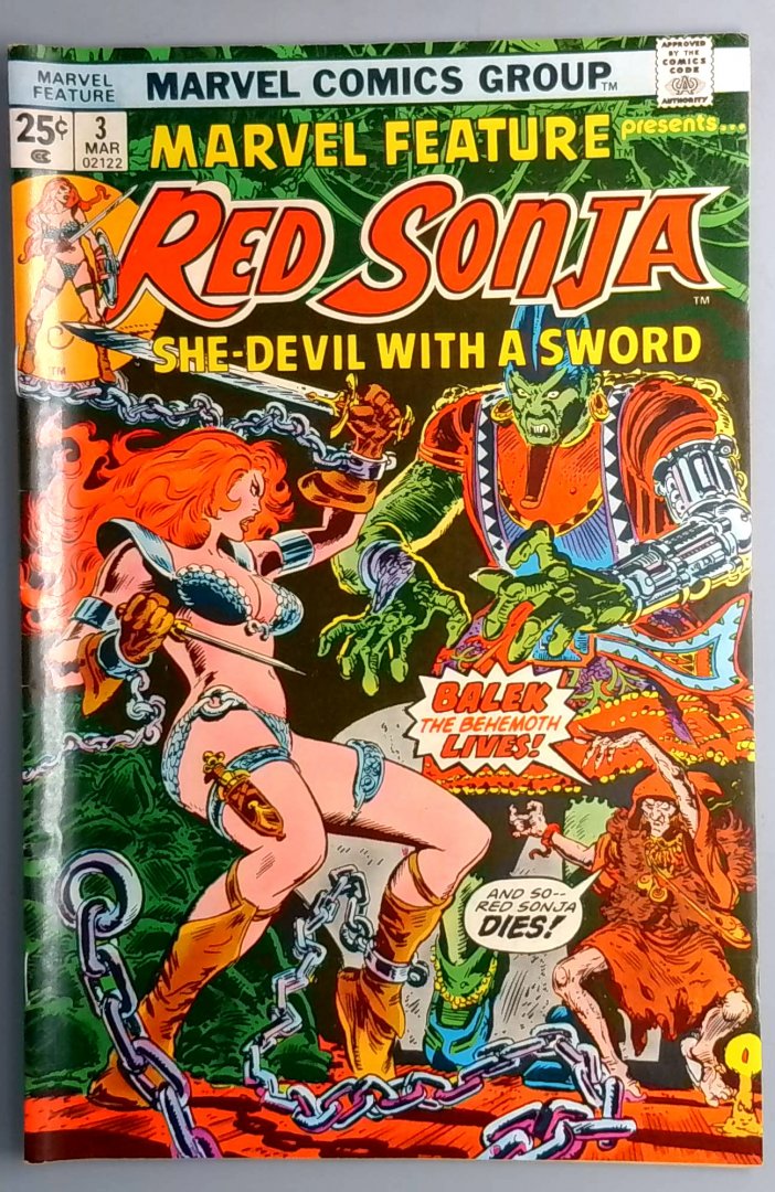 Marvel Feature #3 FN/VF Red Sonja Marvel Comics Bronze Age