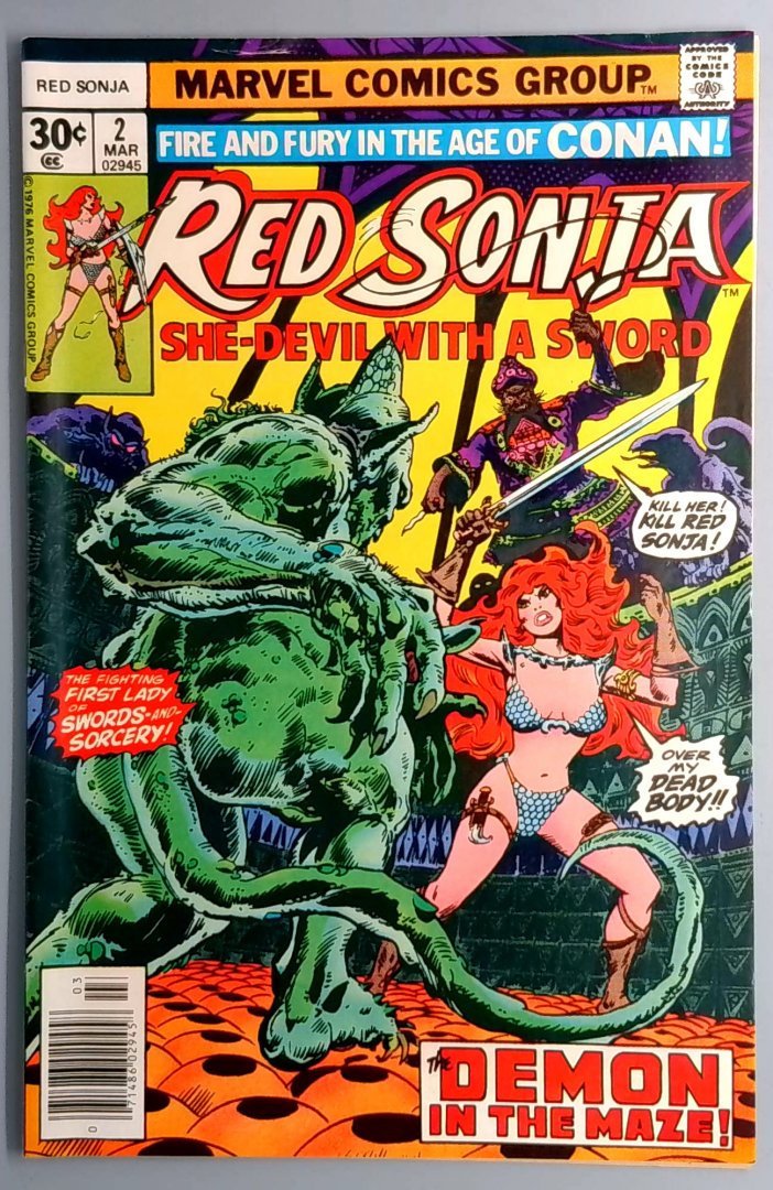 Red Sonja #2 FN+ Marvel Comics 1977