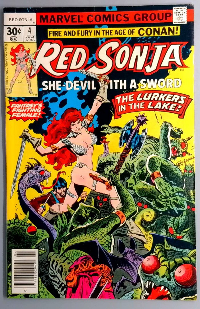 Red Sonja #4 FN- Marvel 1977