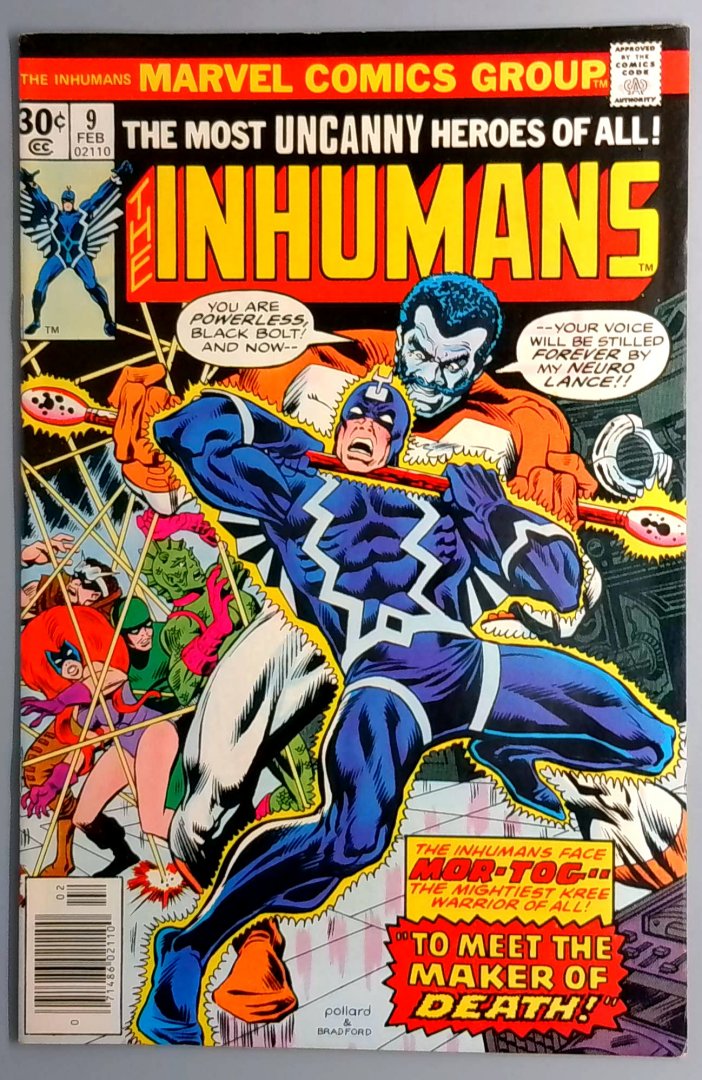 Inhumans #9 VF Marvel Comics 1977