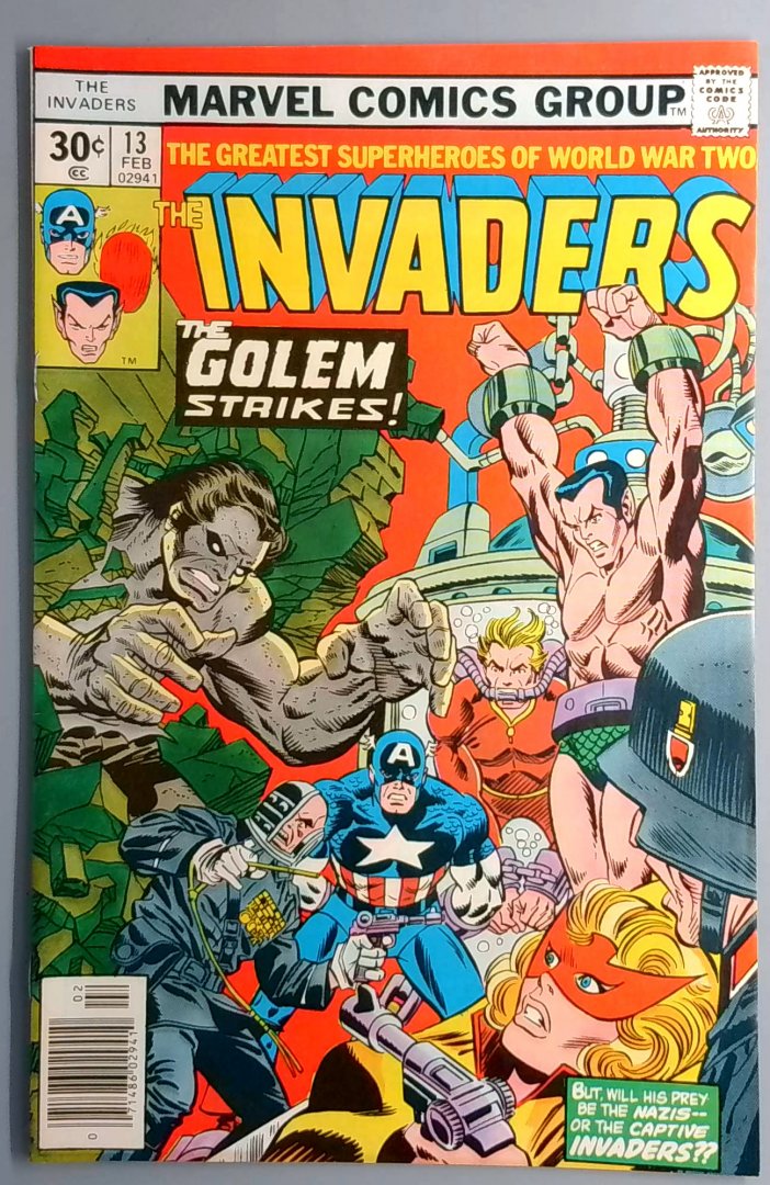 Invaders #13 VF/NM 1st Appearance of the Face werner Eisen Marvel 1977