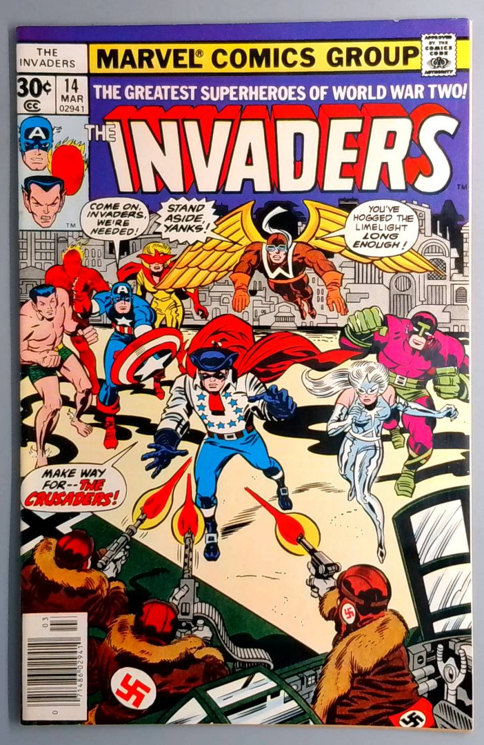 Invaders #14 VF/NM 1st Appearance of the Crusaders Marvel 1977