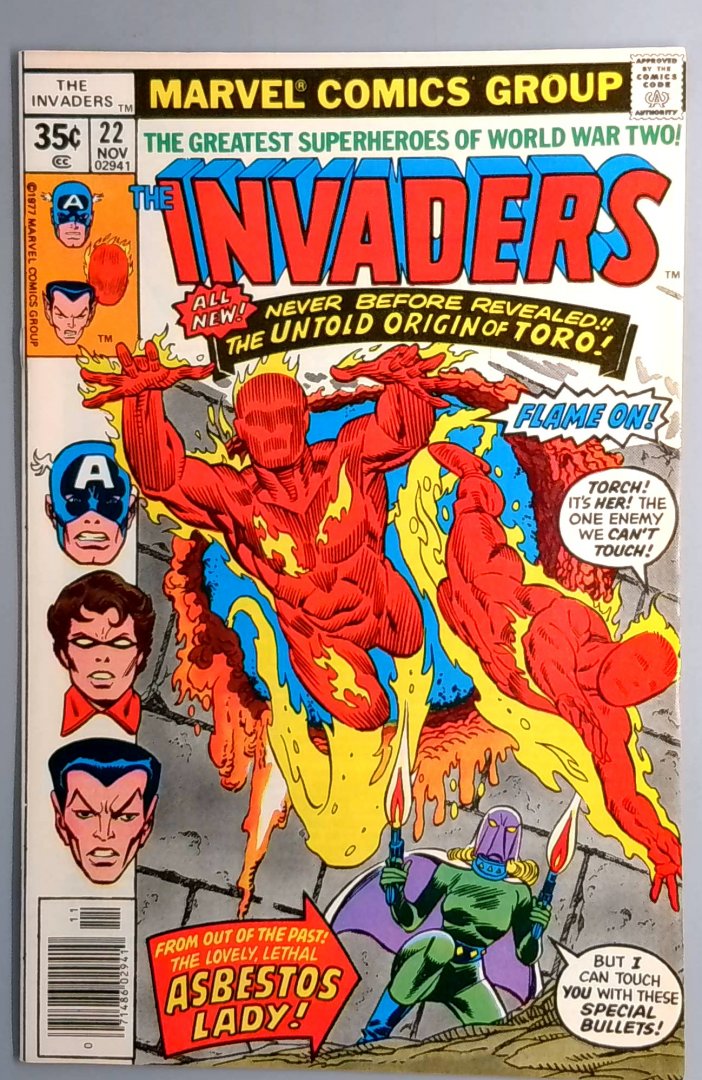Invaders #22 VF Marvel 1977