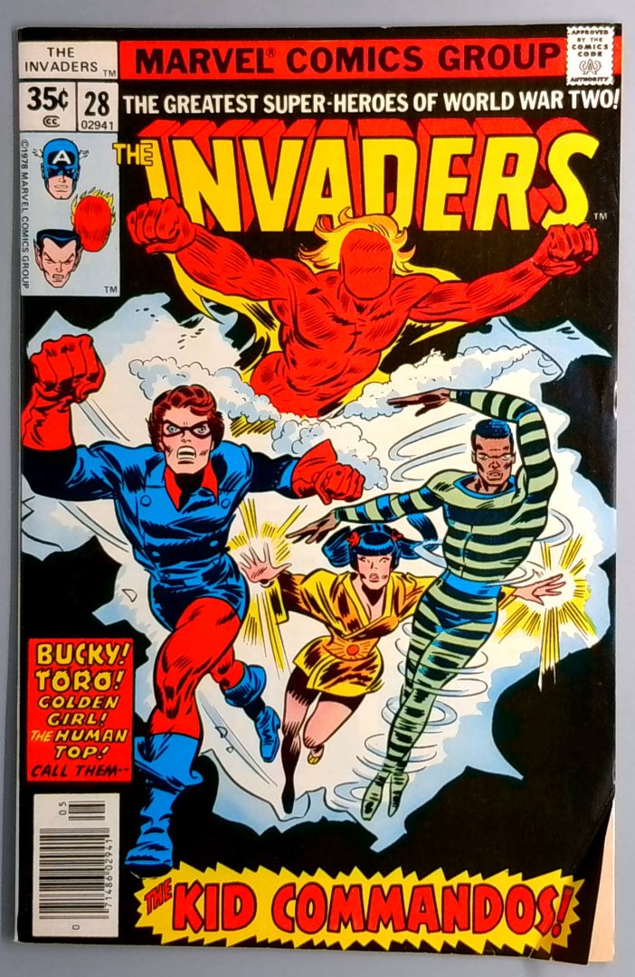 Invaders #28 FN 1st Appearance of the Kid Commandos Marvel 1978