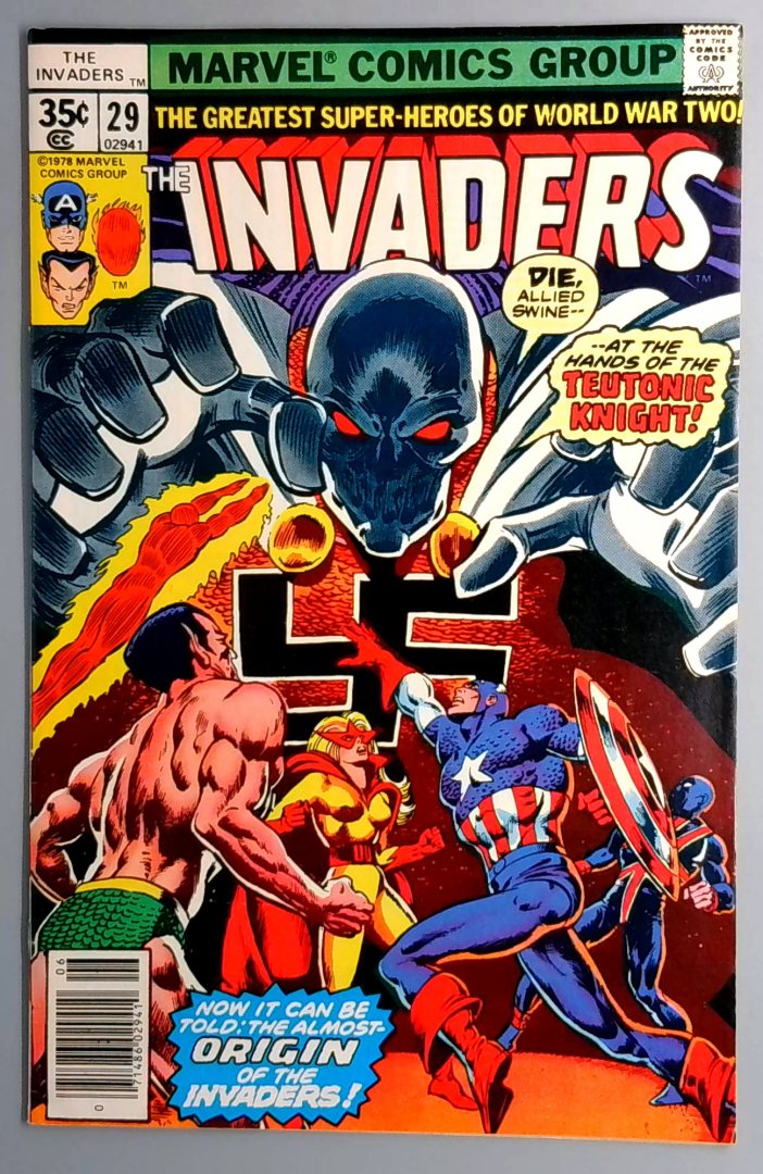 Invaders #29 NM- 1st Appearance of Teutonic Knight franz Gerhardt Marvel 1978