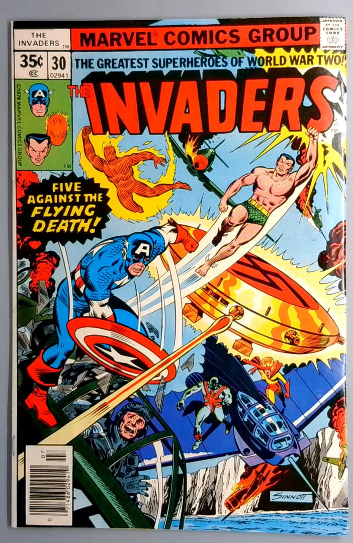 Invaders #30 VF Blitzkrieg Squad Appearance Marvel 1978