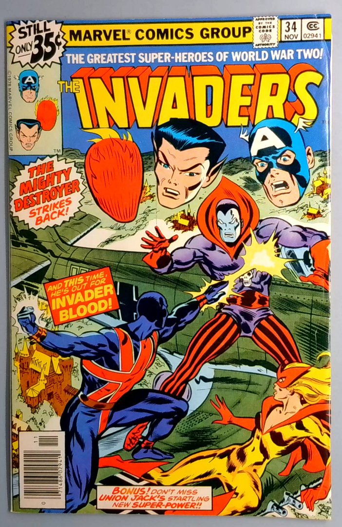 Invaders #34 FN- Marvel Comics 1978