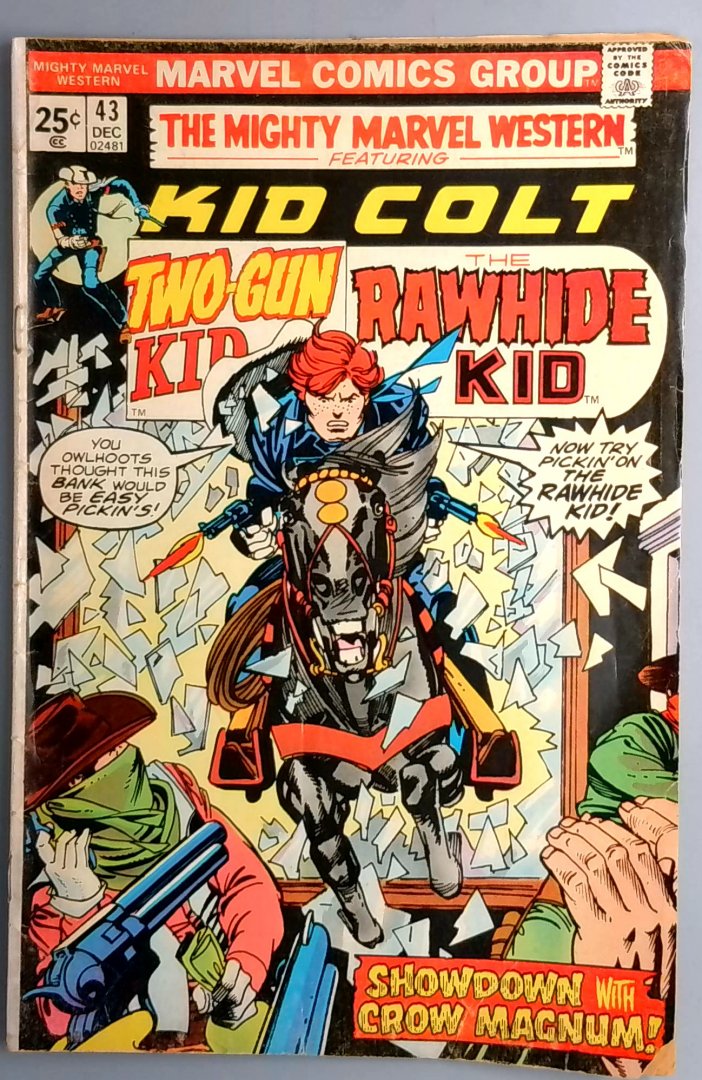 Mighty Marvel Western #43 VG Marvel Comics 1973 Kid Colt Rawhide Kid