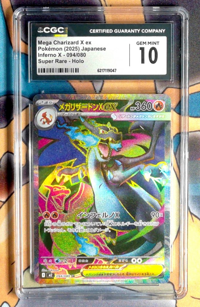 Pokemon Mega Charizard X ex #94 CGC 10 Inferno X Japanese Holofoil Slab