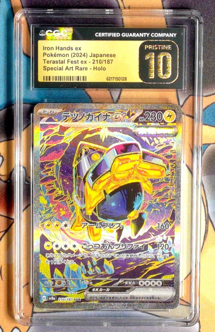 Pokemon Iron Hands ex #210 CGC Pristine 10 Terastal Festival ex Japanese Slab
