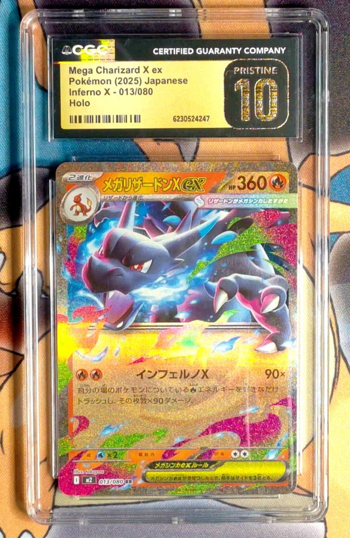 Pokemon Mega Charizard X ex #13 CGC Pristine 10 Inferno X Japanese Holofoil Slab
