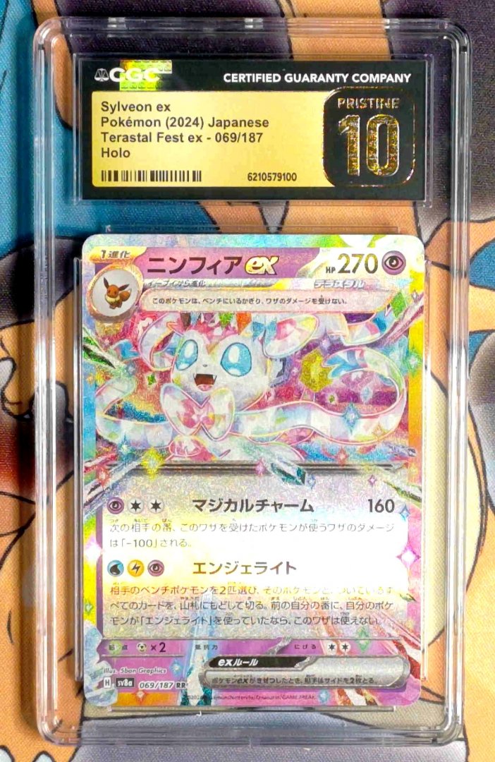 Pokemon Sylveon ex #69 CGC Pristine 10 Terastal Festival ex Japanese Slab