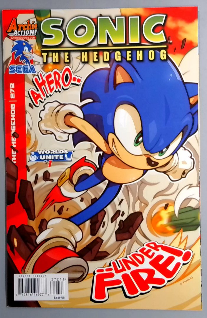 Sonic the Hedgehog #272 NM- Archie Comics Worlds Unite in 1 Fire