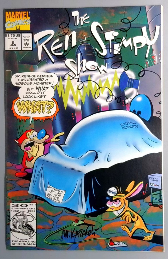 Ren & Stimpy Show #2 NM Signed by Mike Kazaleh Marvel 1993