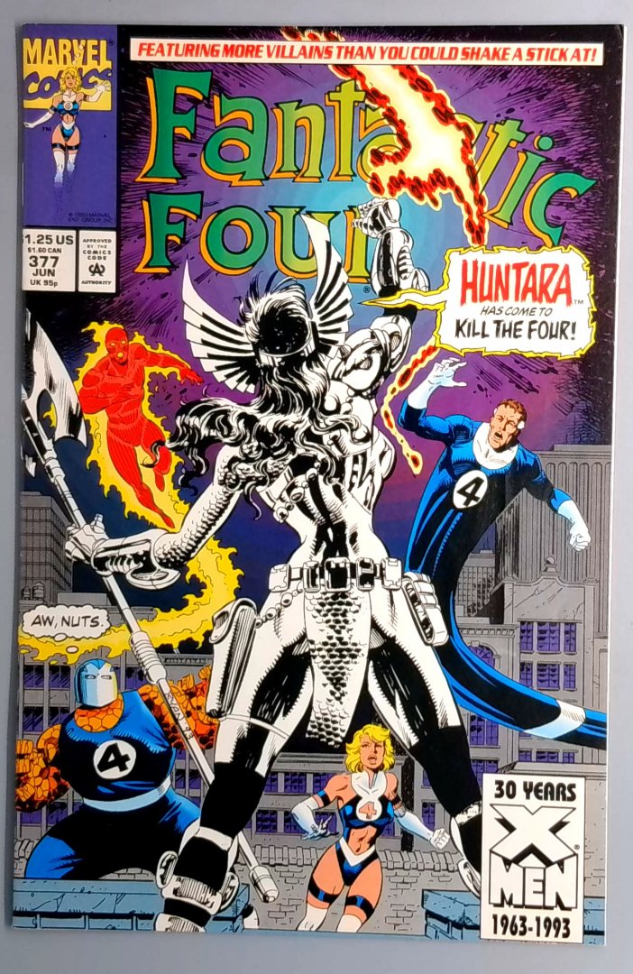 Fantastic Four #377 VF 1st Appearance of Huntara Marvel 1993