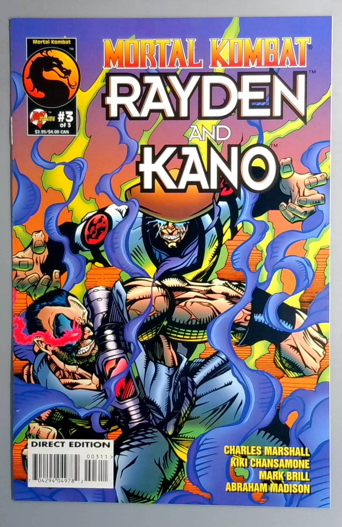 Mortal Kombat Rayden and Kano #3 NM Malibu Comics Direct Edition