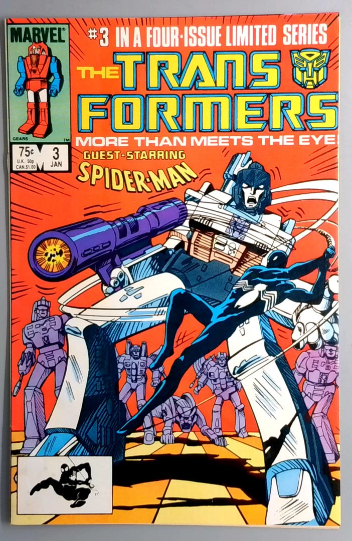 Transformers #3 VF- Spider-Man Marvel 1985