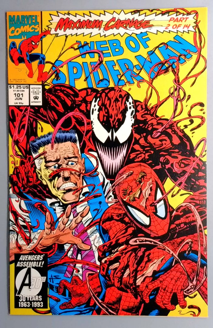 Web of Spider-Man #101 NM Maximum Carnage Part 2 of 14 Marvel 1993