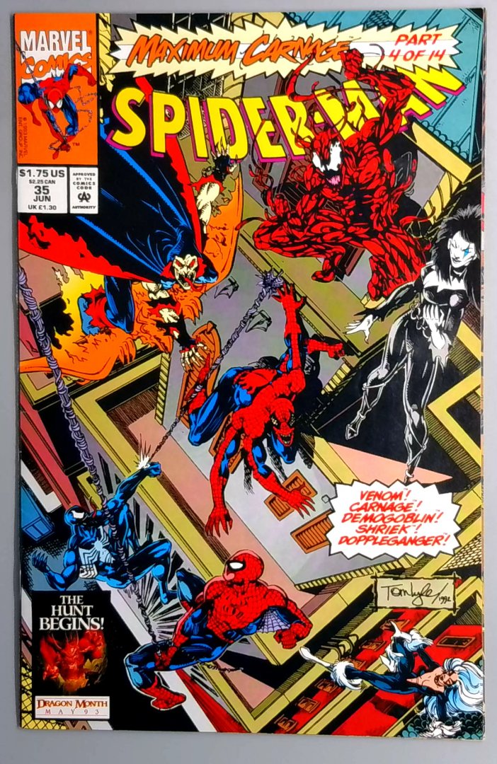 Spider-Man #35 NM- Maximum Carnage Part 4 Marvel Comics 1993