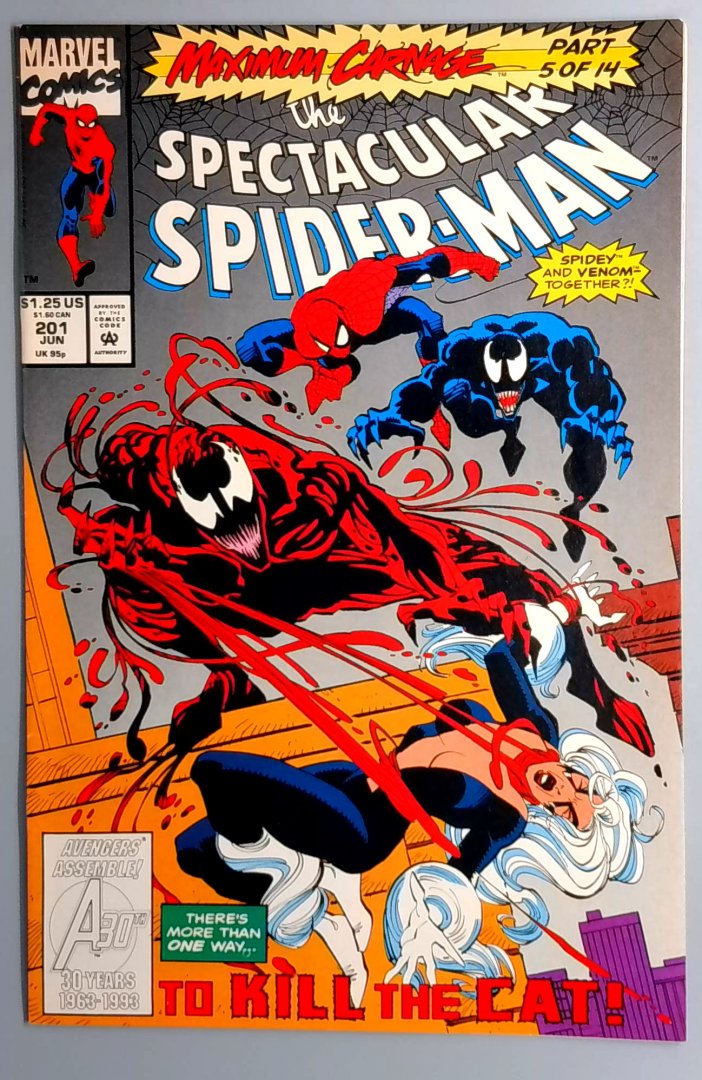 Spectacular Spider-Man #201 NM- Maximum Carnage Part 5 of 14 Marvel 1993