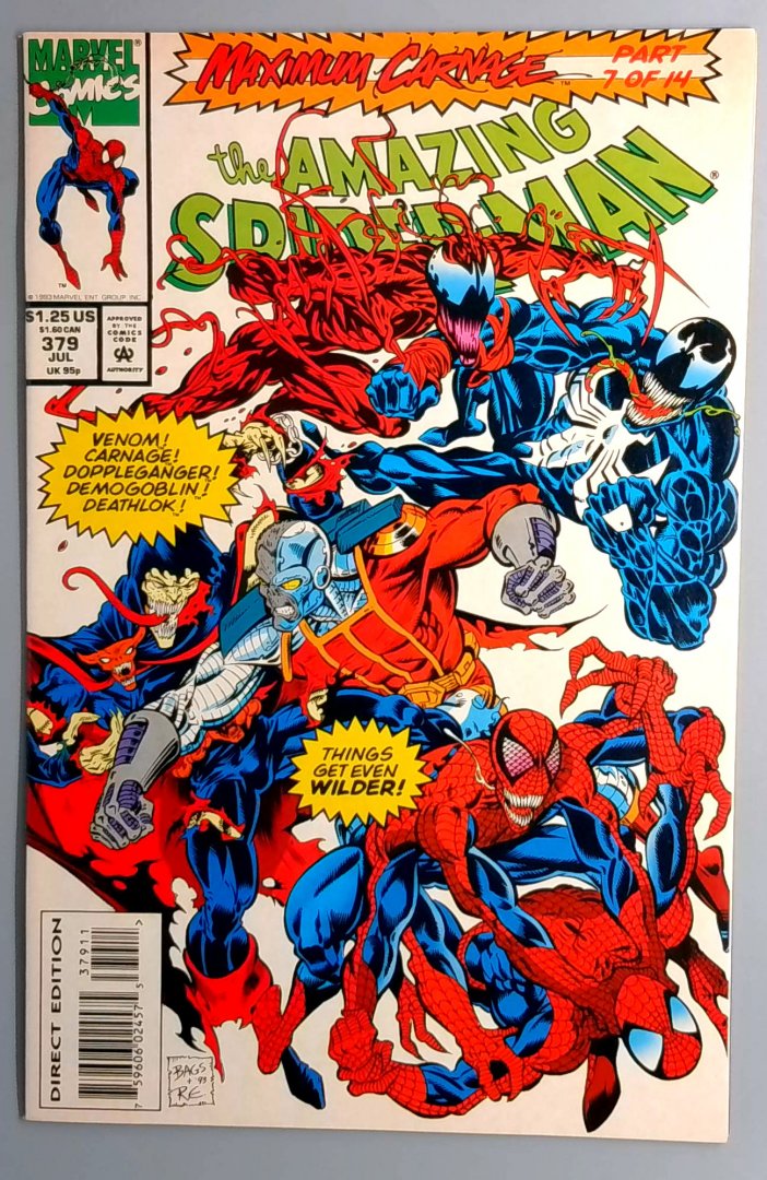 Amazing Spider-Man #379 VF+ Maximum Carnage Marvel 1993