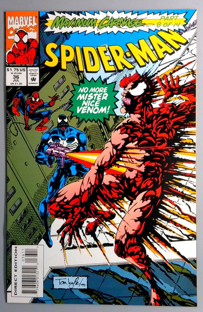 Spider-Man #36 NM Maximum Carnage Part 8 of 14 Marvel 1993
