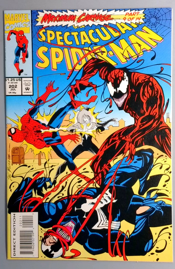 Spectacular Spider-Man #202 NM Maximum Carnage Part 9 of 14 Marvel 1993