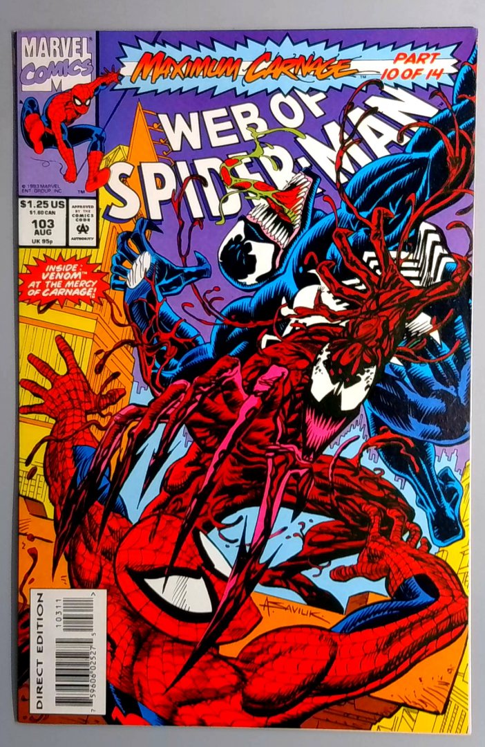 Web of Spider-Man #103 NM Maximum Carnage Part 10 of 14 Marvel 1993