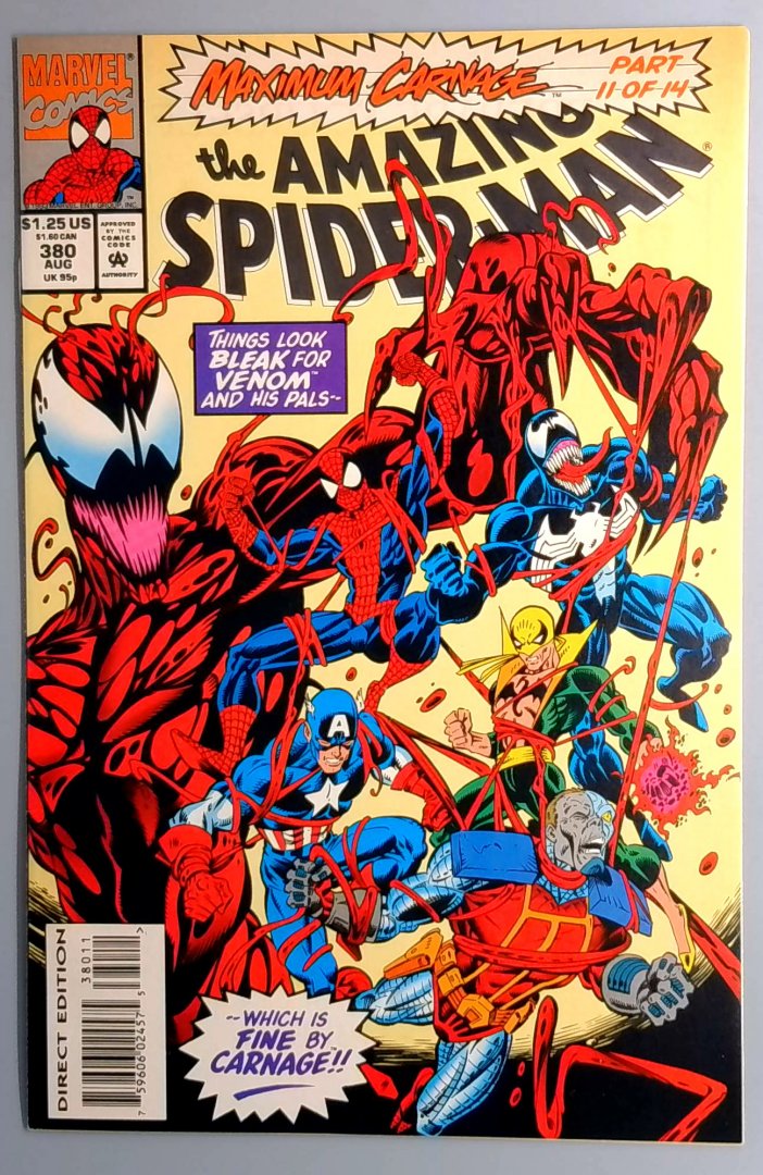 Amazing Spider-Man #380 NM Maximum Carnage, Part 11 of 14 Marvel 1993