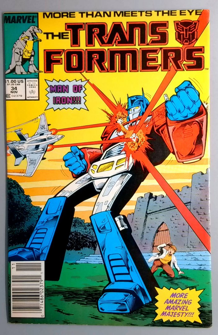 Transformers #34 FN/VF Newsstand Edition Marvel 1987