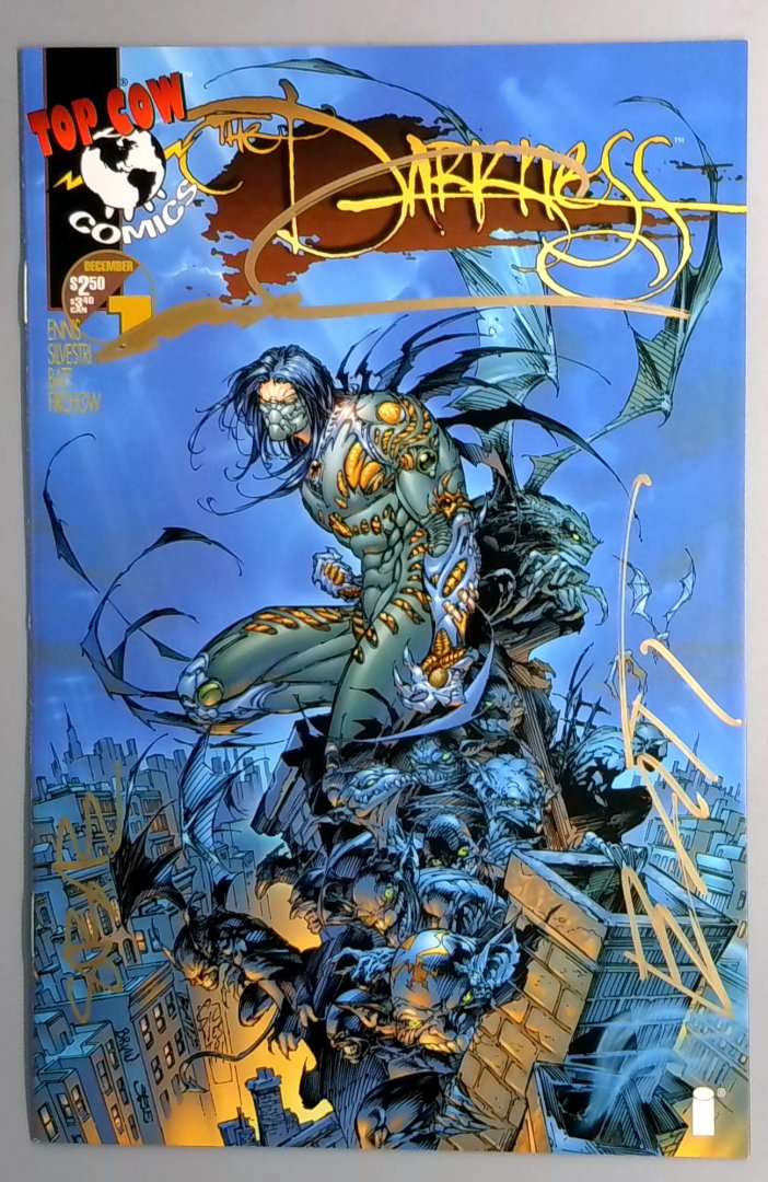 Darkness #1 NM Top Cow Comics Signed By Batt and Silvestri 1996