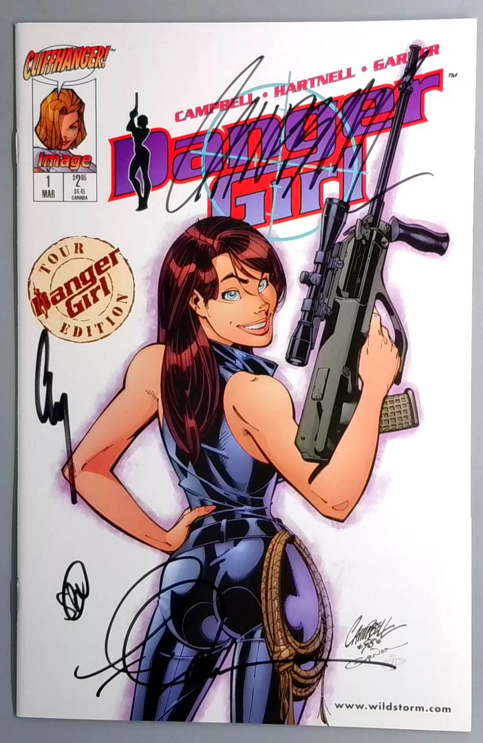 Danger Girl #1 NM Tour Edition 4x signed, JSC Image Comics 1998