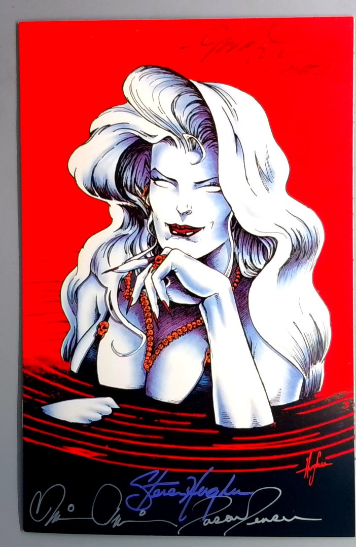 Lady Death Swimsuit Special #1 NM Signed Steven Hughes, 2 Others Chaos Comics 1994