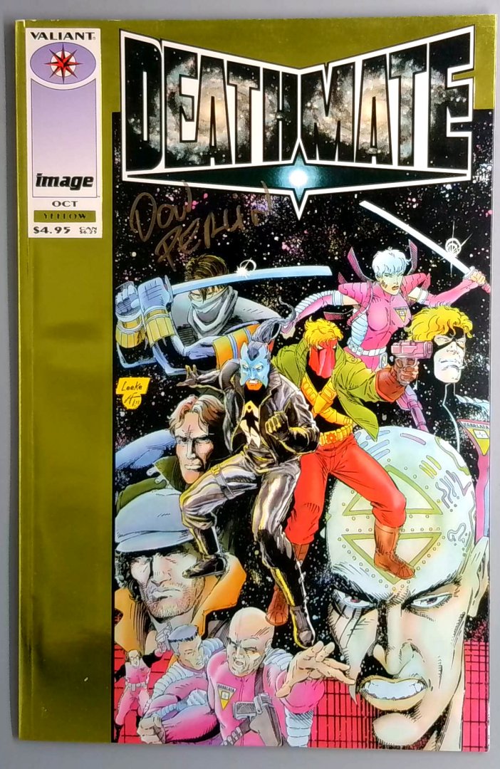 Deathmate Yellow VF/NM Signed Valiant 1993