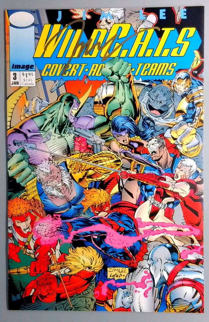 Wildc.a.t.s. Covert Action Teams #3 Signed by Jim Lee with COA Image 1992