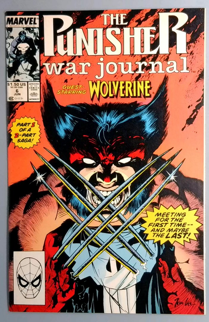 Punisher: War Journal #6 NM Wolverine Marvel 1989
