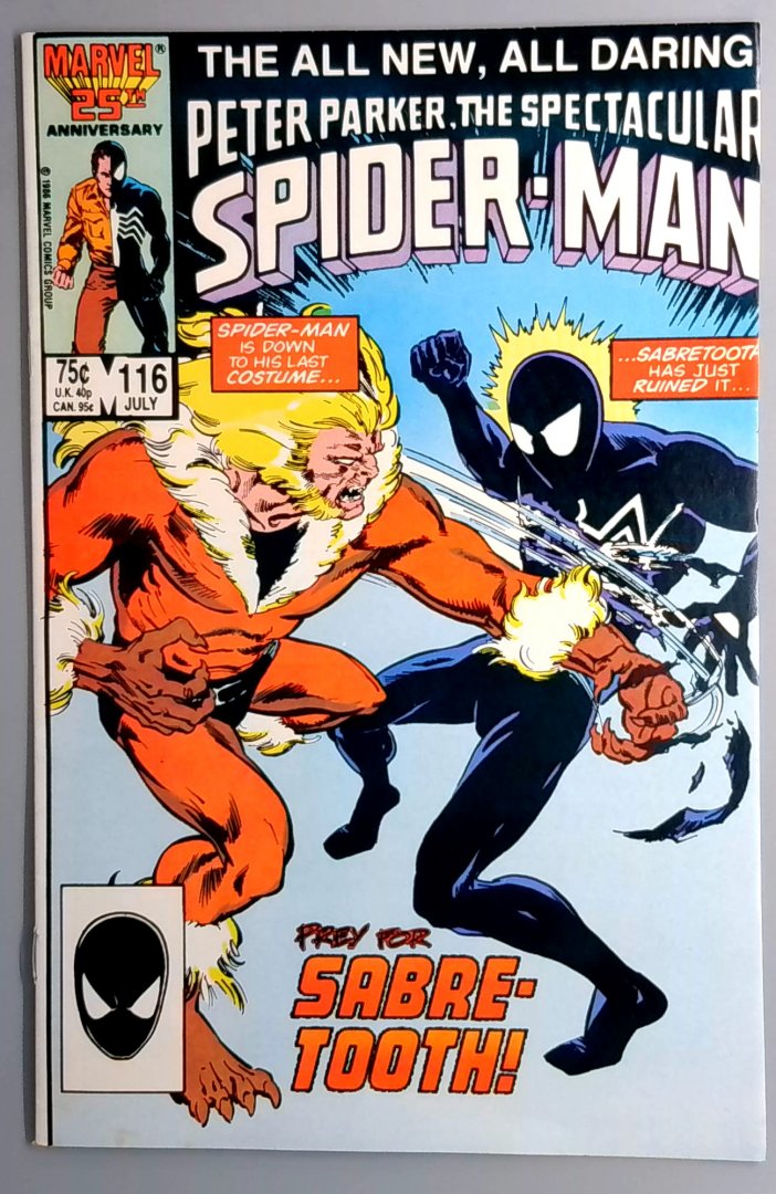 Spectacular Spider-Man #116 Sabretooth Marvel 1986