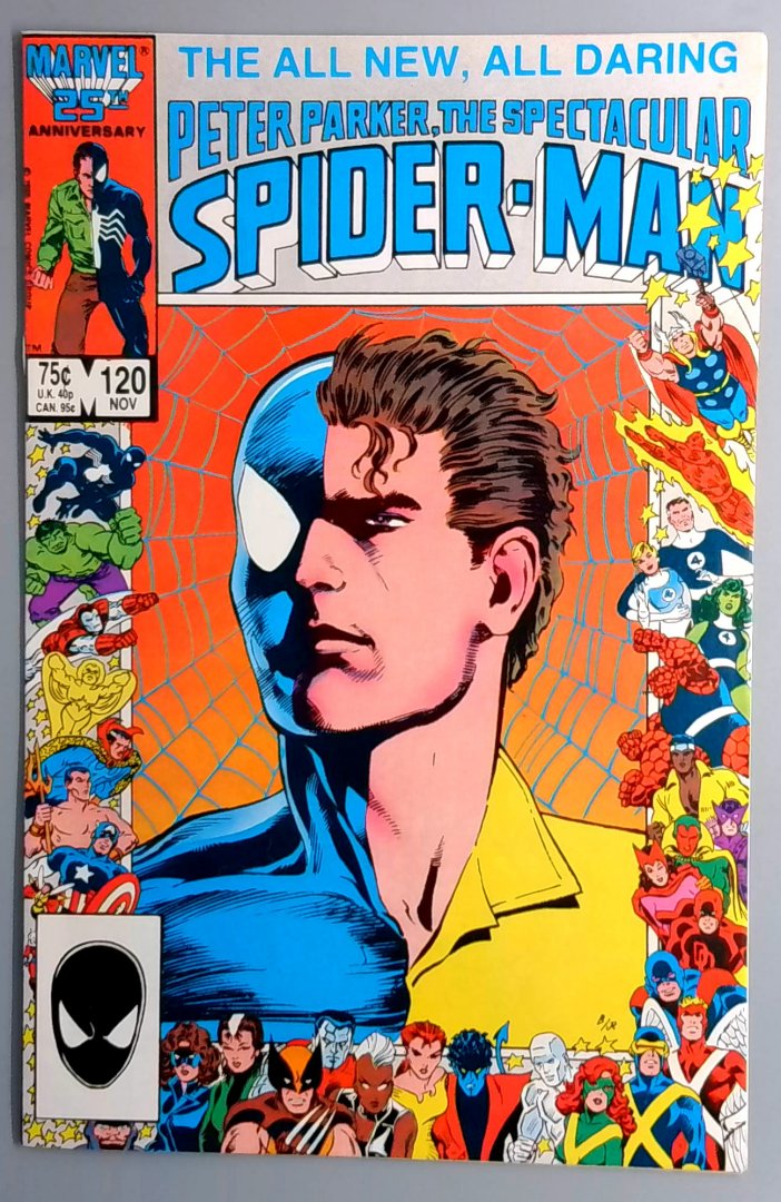 Spectacular Spider-Man #120 VF/NM 25th Anniversary Border Cover Marvel 1986