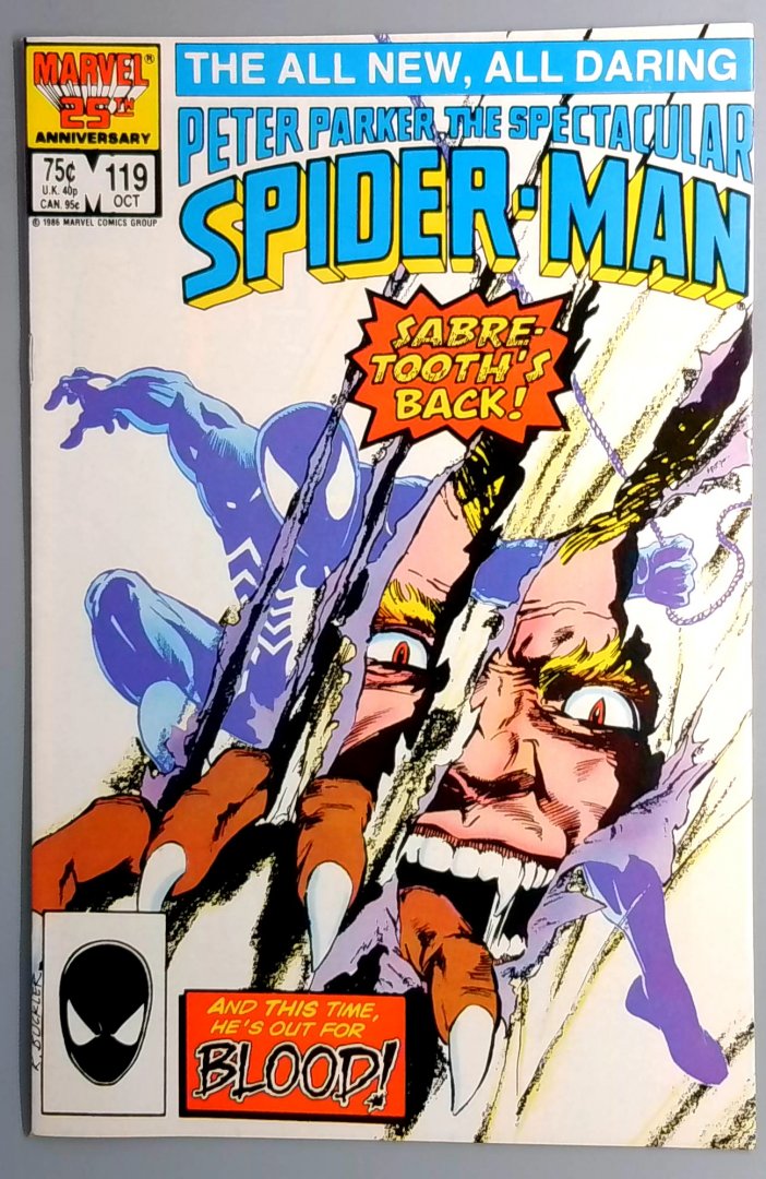 Spectacular Spider-Man #119 VF/NM Sabretooth Marvel 1986