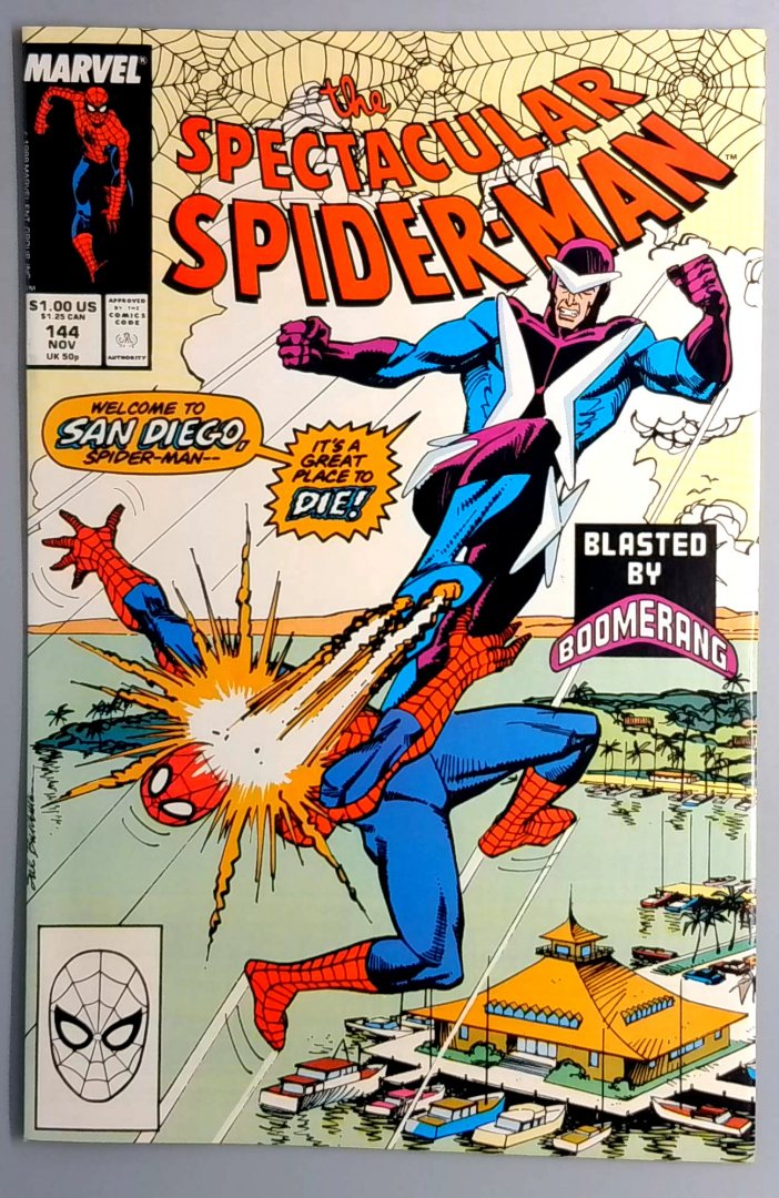 Spectacular Spider-Man #144 VF+ Punisher Marvel 1988