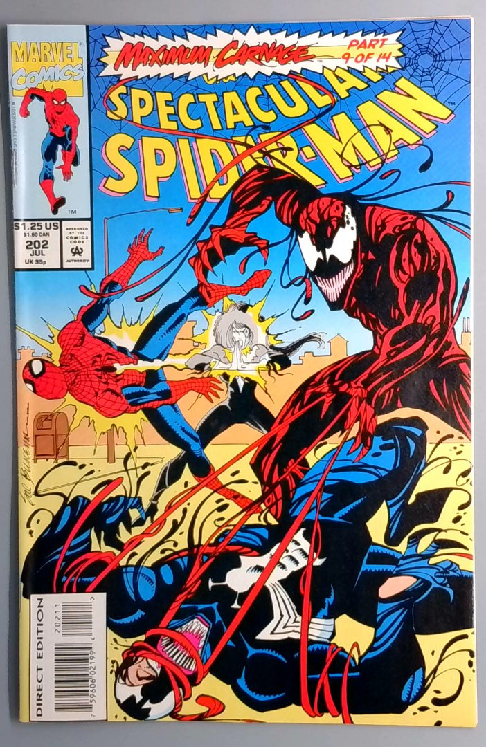 Spectacular Spider-Man #202 VF Maximum Carnage Part 9 of 14 Marvel