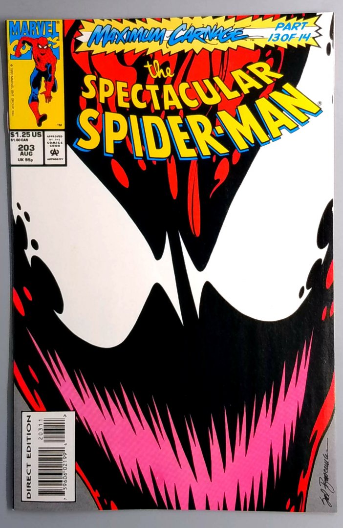 Spectacular Spider-Man #203 NM Maximum Carnage Part 13 of 14 Marvel