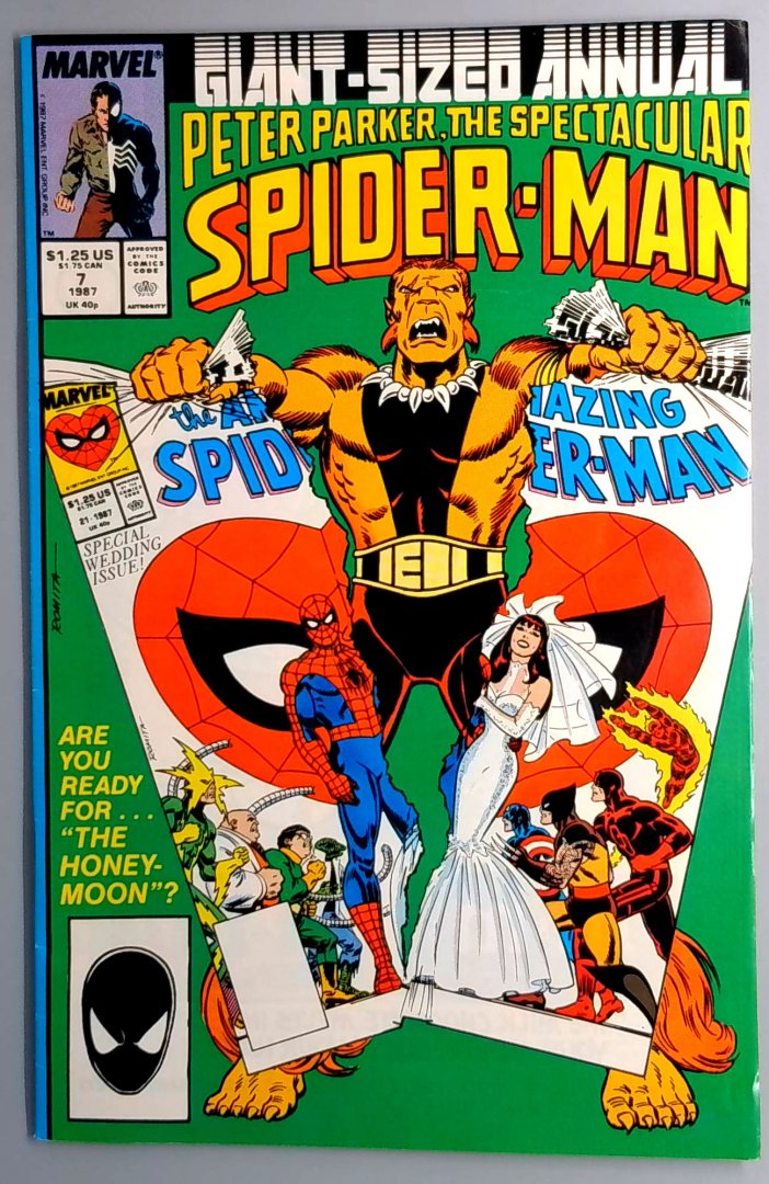 Spectacular Spider-Man Annual #7 Peter and M.j. Honeymoon Marvel 1987