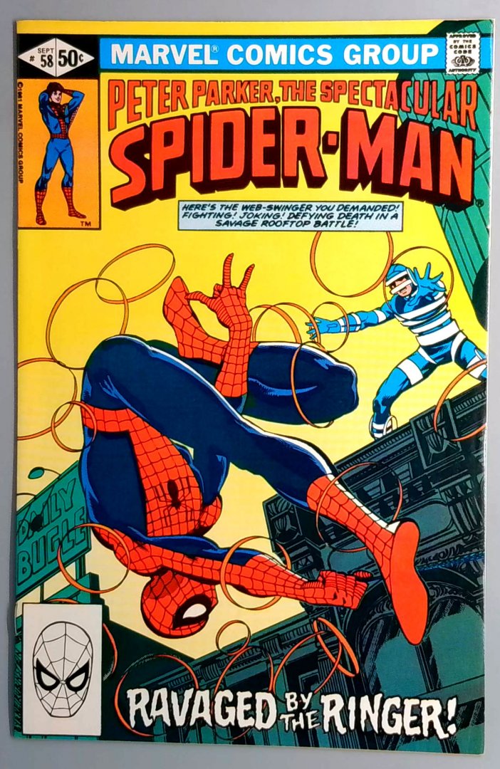 Spectacular Spider-Man #58 VF+ 1st Appearance of the Beetle in Battle Suit Marvel 1981