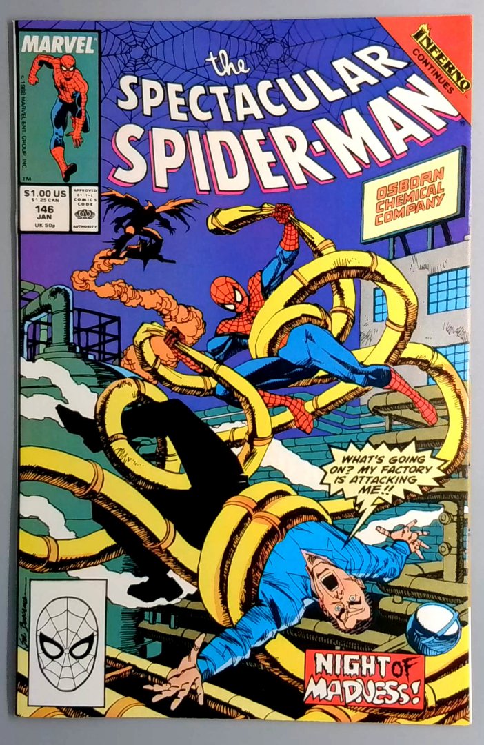 Spectacular Spider-Man #146 NM- Marvel Comics Inferno 1990