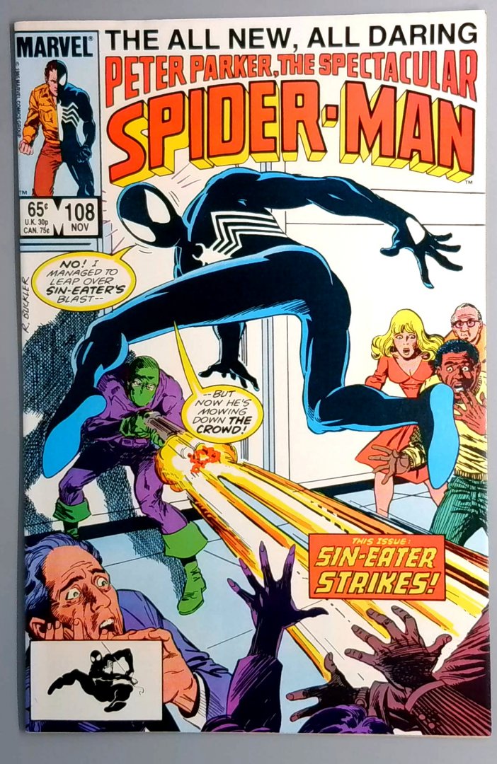 Spectacular Spider-Man #108 VF Sin Eater Marvel 1985