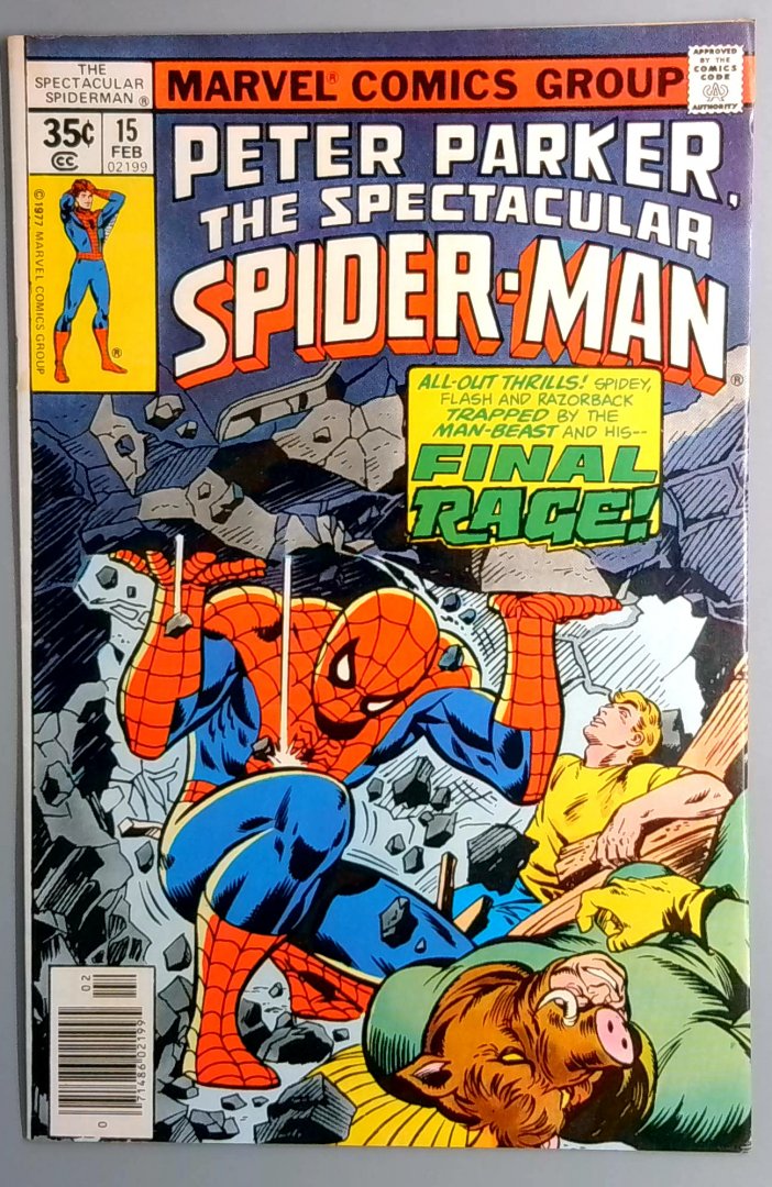 Spectacular Spider-Man #15 FN+ Marvel 1978
