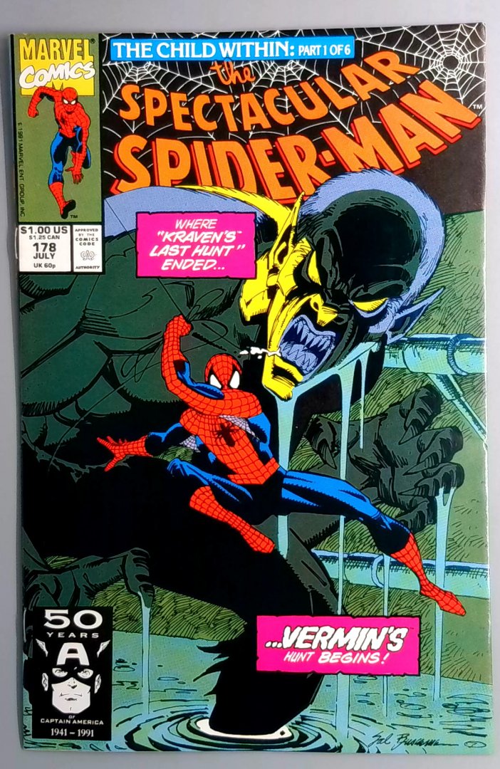 Spectacular Spider-Man #178 NM- 1st Appearance of Dr. Ashley Kafka Marvel 1991