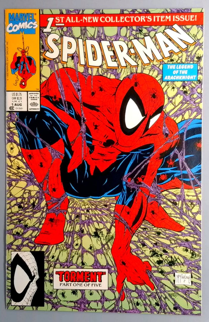 Spider-Man #1 NM Green and Purple Cover, Marvel 1990 Copy2